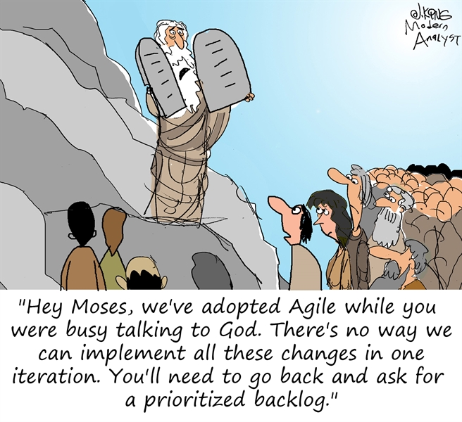 Humor - Cartoon: Prioritized Agile Backlog
